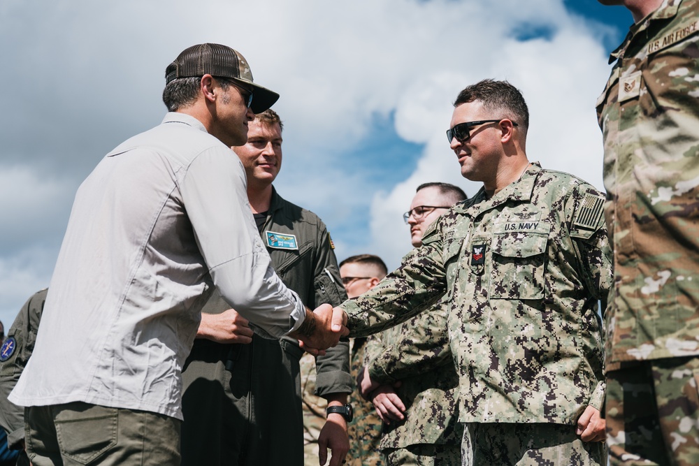 SECWAR Hegseth visits Muñiz ANGB