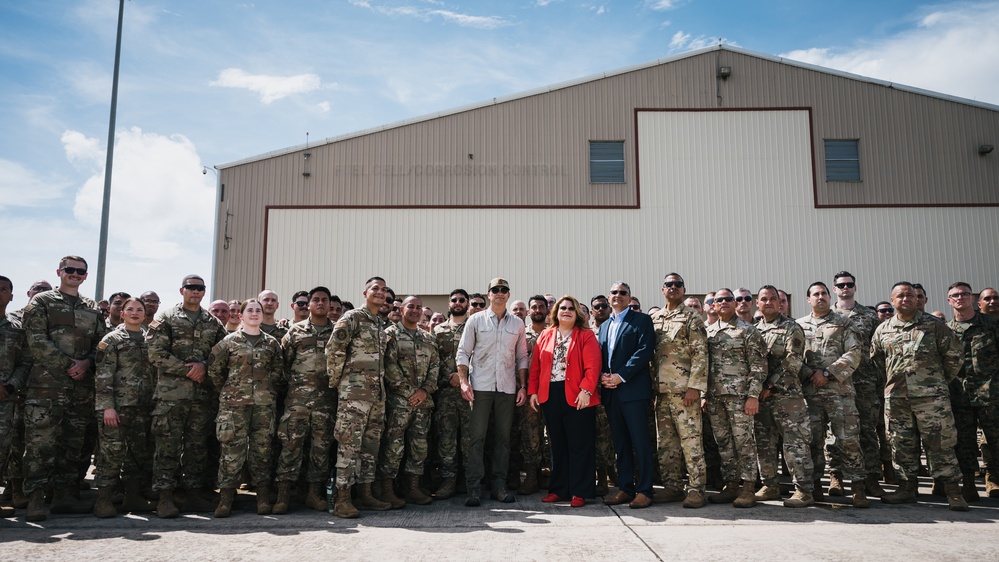 SECWAR Hegseth visits Muñiz ANGB
