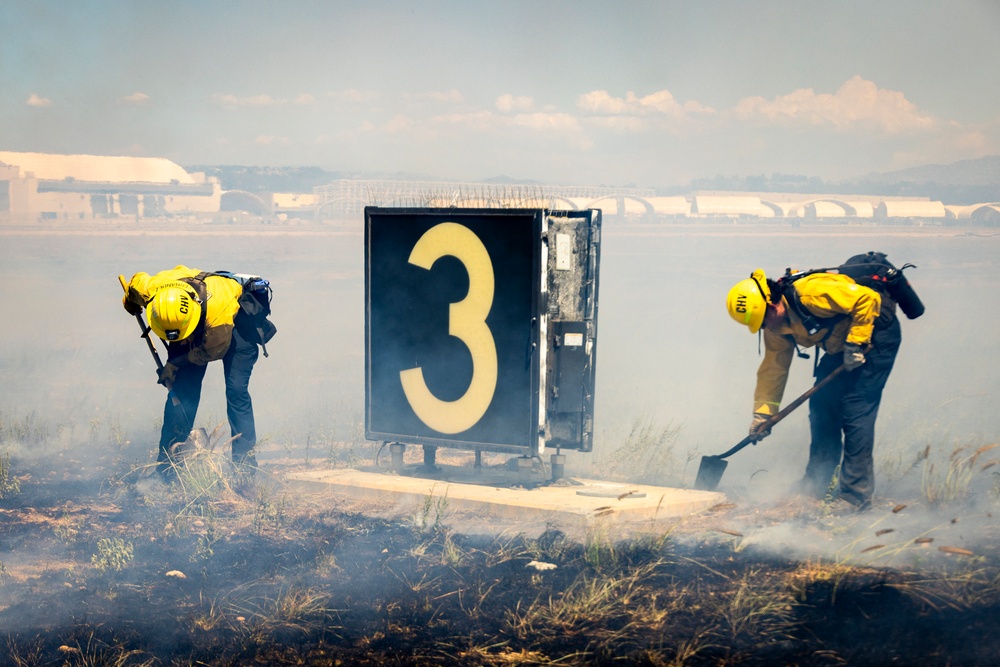 MCAS Miramar conducts a prescribed burn in preparation for the 2025 America’s Airshow