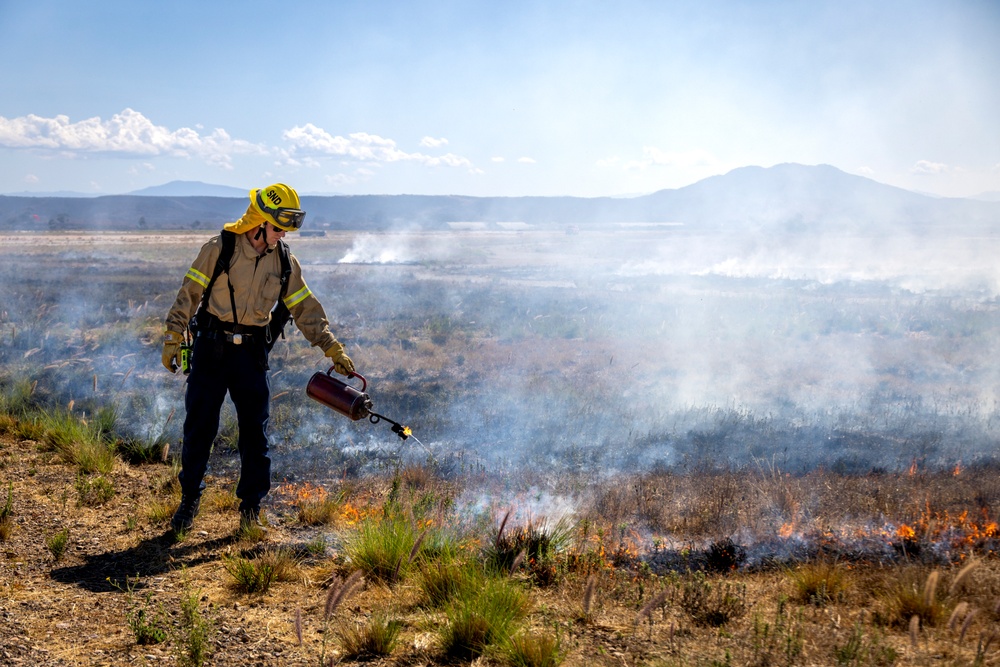 MCAS Miramar conducts a prescribed burn in preparation for the 2025 America’s Airshow
