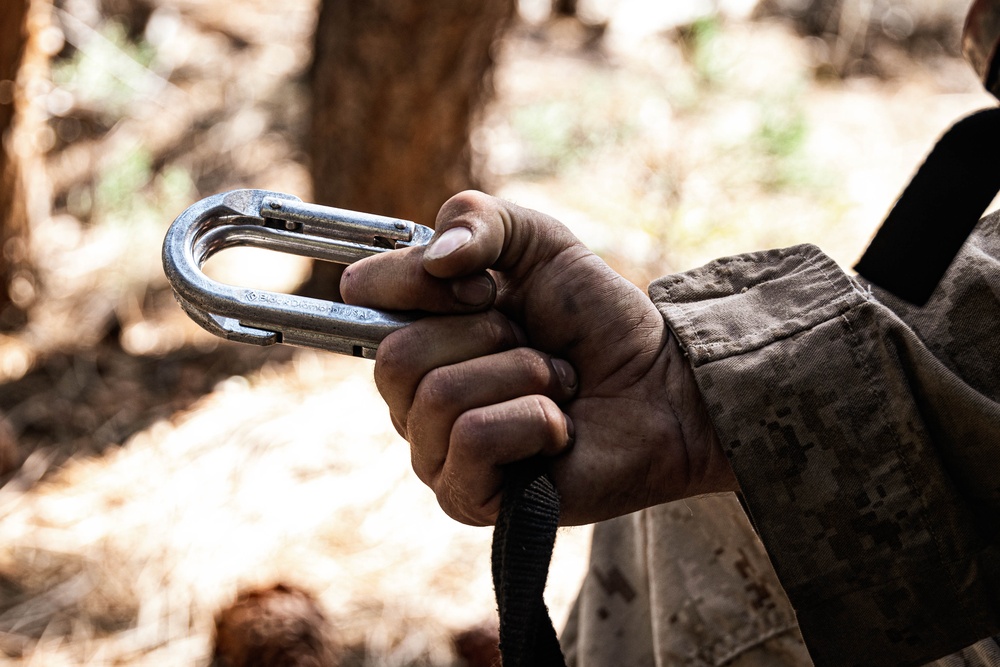 BLT 3/5 and V11 Marines conduct field exercise during Assault Climbers Course