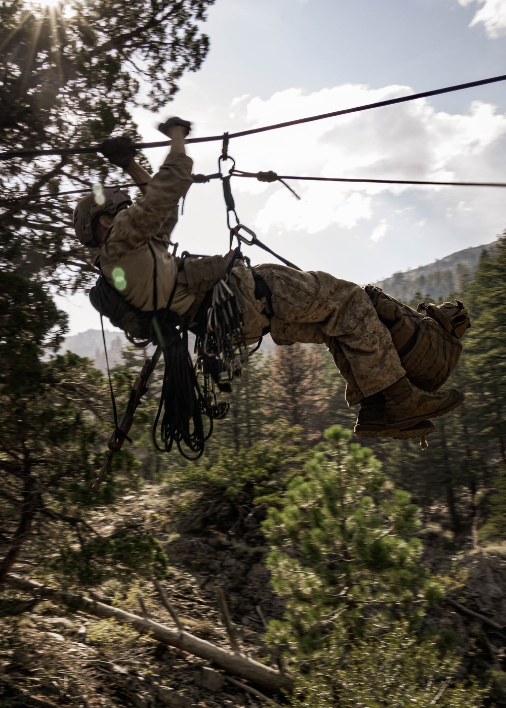 BLT 3/5 and V11 Marines conduct field exercise during Assault Climbers Course