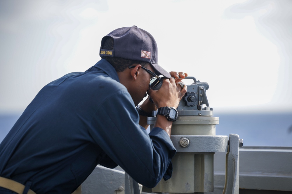 USS Truxtun Conducts GUNNEX with partner nations in Bright Star 2025