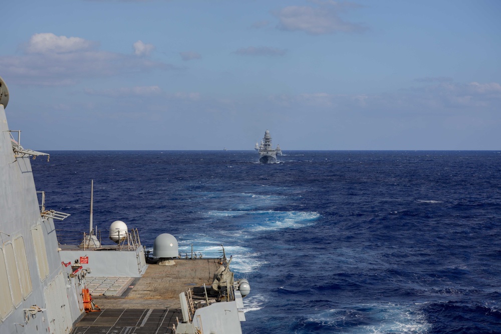 USS Truxtun Conducts GUNNEX with partner nations in Bright Star 2025