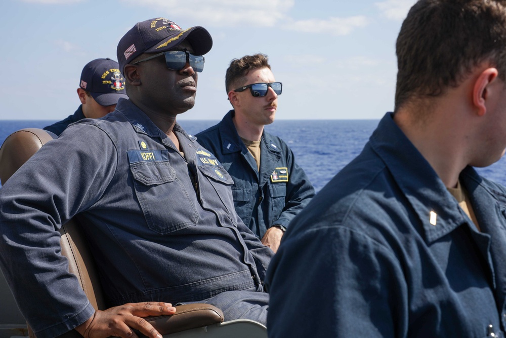 USS Truxtun Conducts RASEX with partner nations in Bright Star 2025