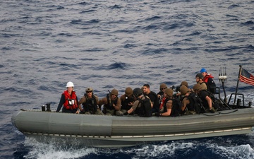 USS Truxtun Conducts VBSS Drill with partner nations in Bright Star 2025