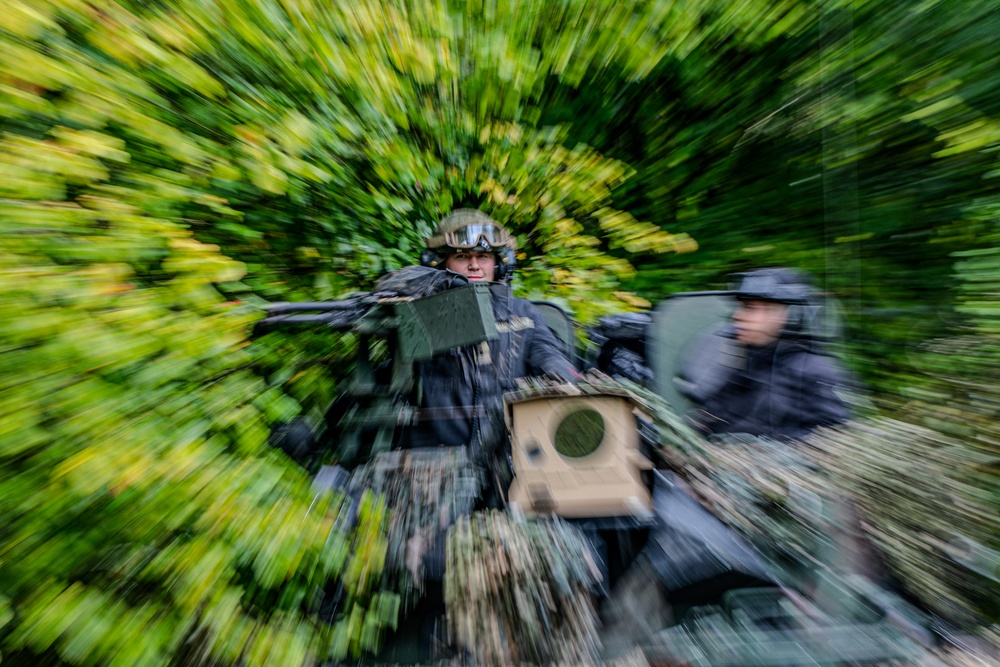 Military Police React to Simulated Ambush at Saber Junction 25
