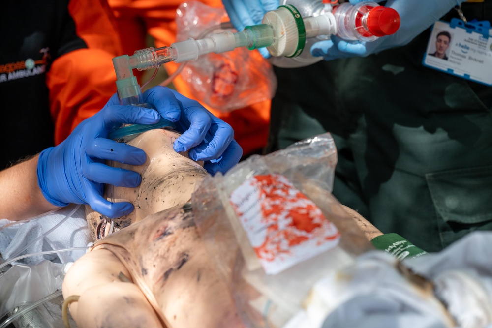 RAF Alconbury/Molesworth firefighters team up with UK paramedics for joint training