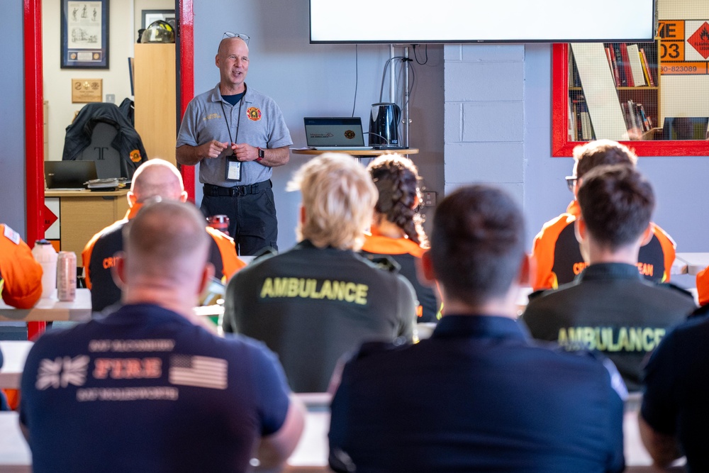 RAF Alconbury/Molesworth firefighters team up with UK paramedics for joint training