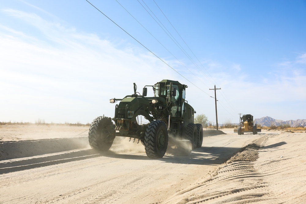 US Marines maintain routes for US Border Patrol