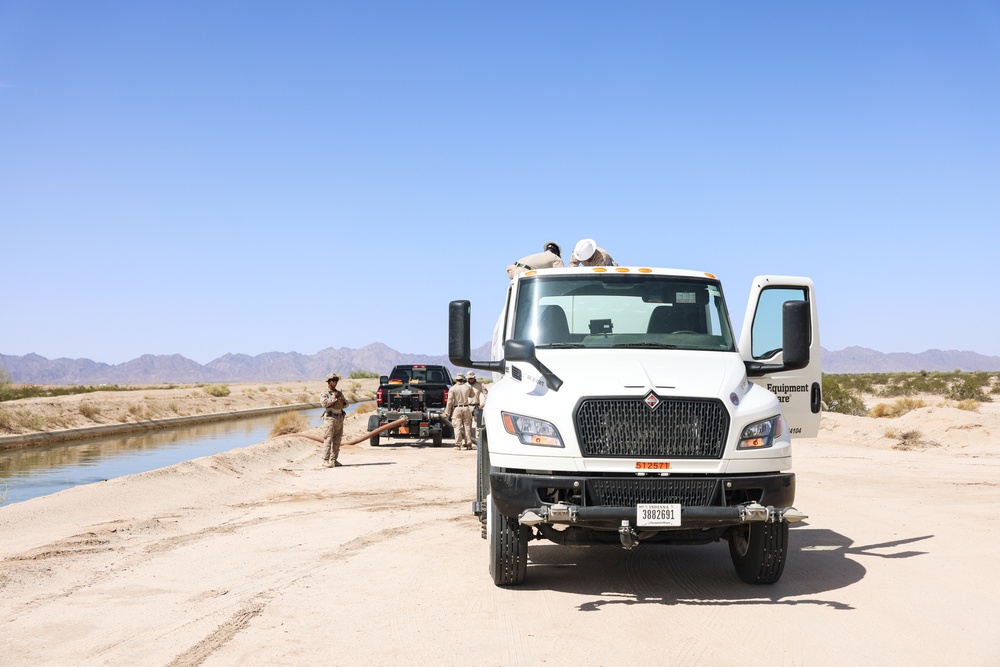 US Marines maintain routes for US Border Patrol