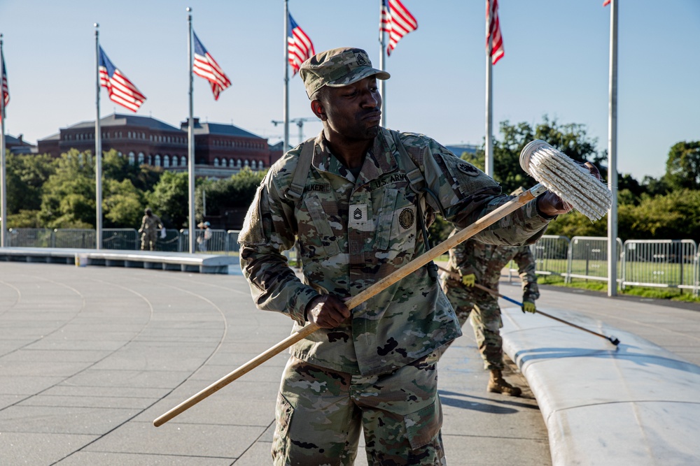 JTF - DC Cleans Washington Monument