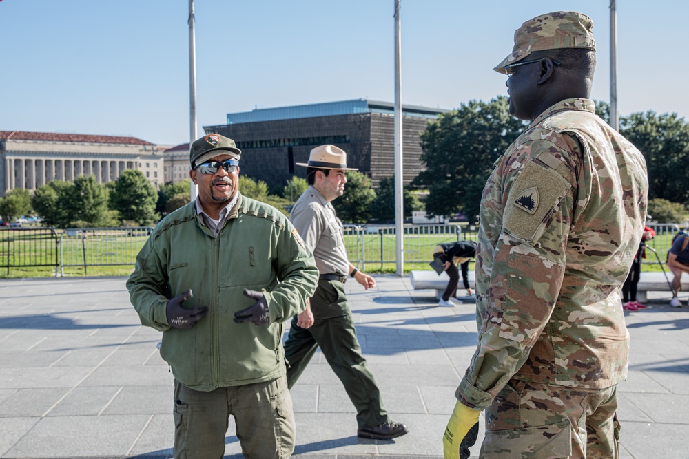 JTF - DC Cleans Washington Monument
