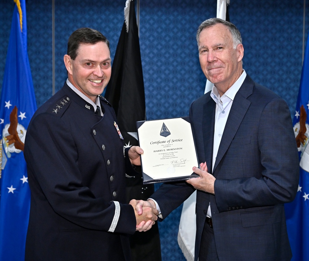 CSO Presents 50 Year Pin