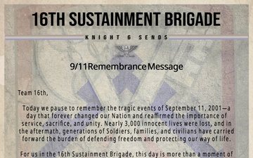 Knight 6 Sends- 9/11 message