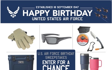Air Force Birthday 2025 Sweepstakes Poster