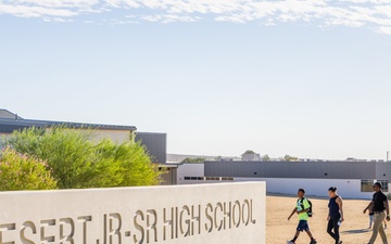 Students return for the first day of the school year at Edwards Air Force Base