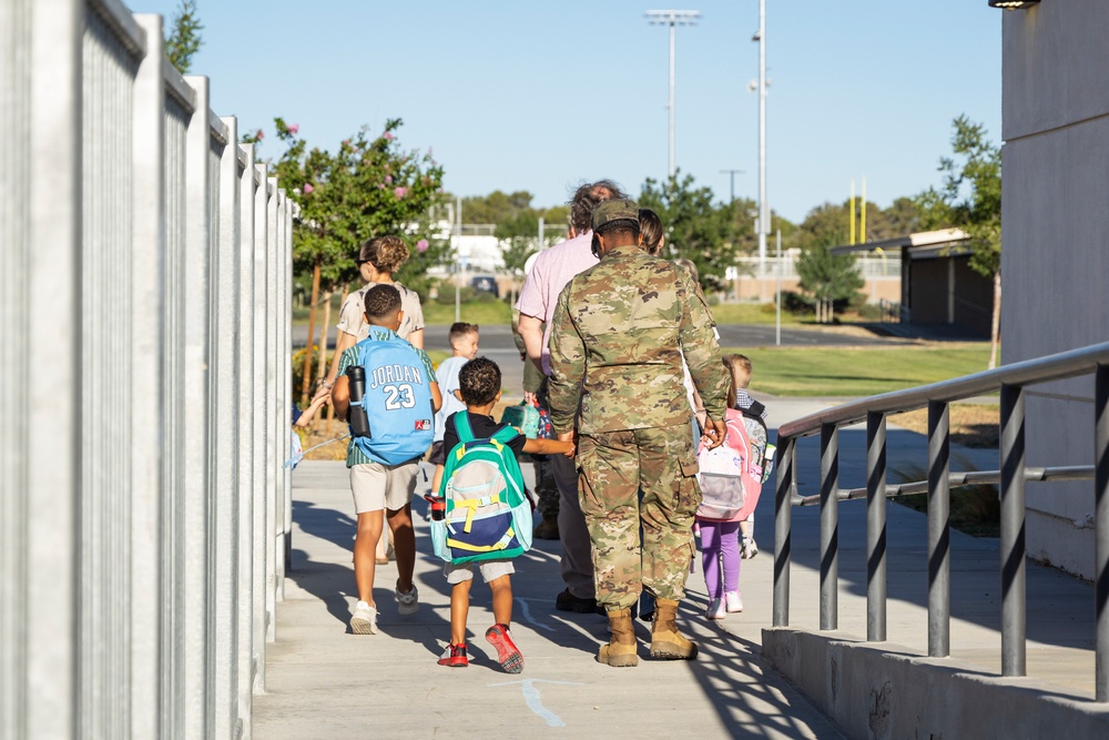 First day of the school year for Bailey Elementary at Edwards Air Force Base