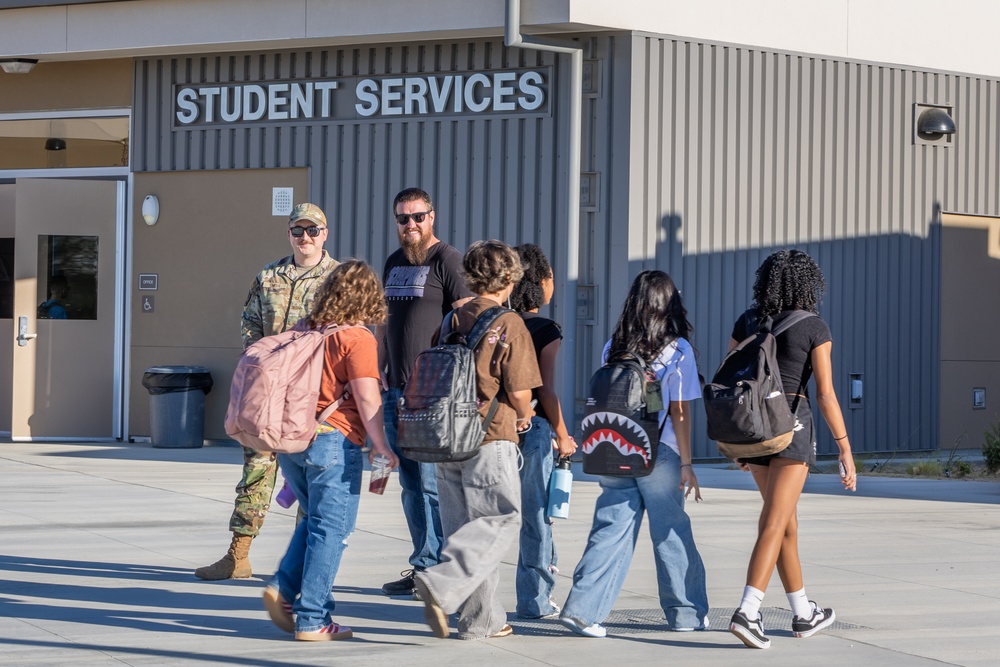 The first day of a new school year for students at Desert Jr-Sr High School