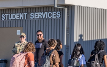 The first day of a new school year for students at Desert Jr-Sr High School