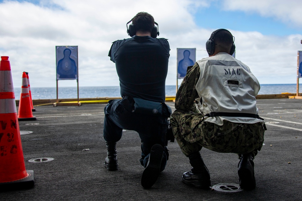Abraham Lincoln conducts a live-fire exercise
