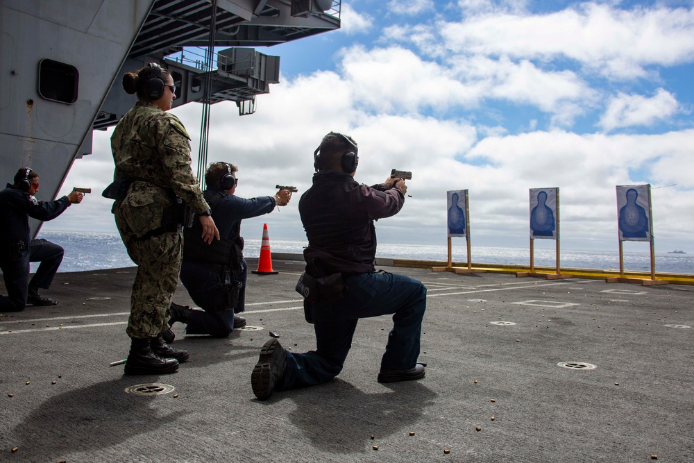 Abraham Lincoln conducts a live-fire exercise