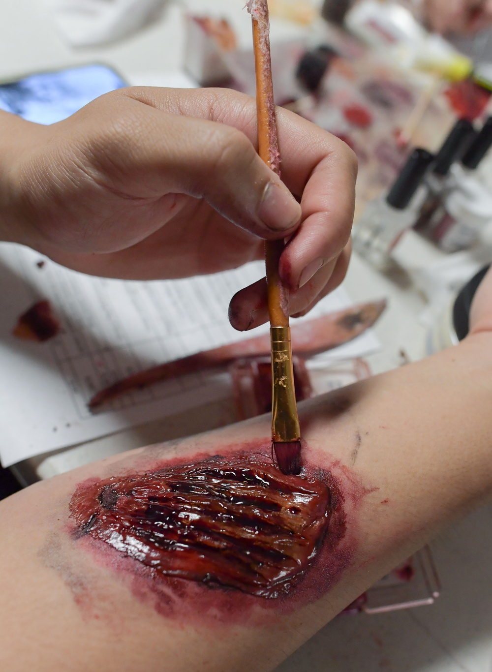 Moulage training brings realism to exercise scenarios