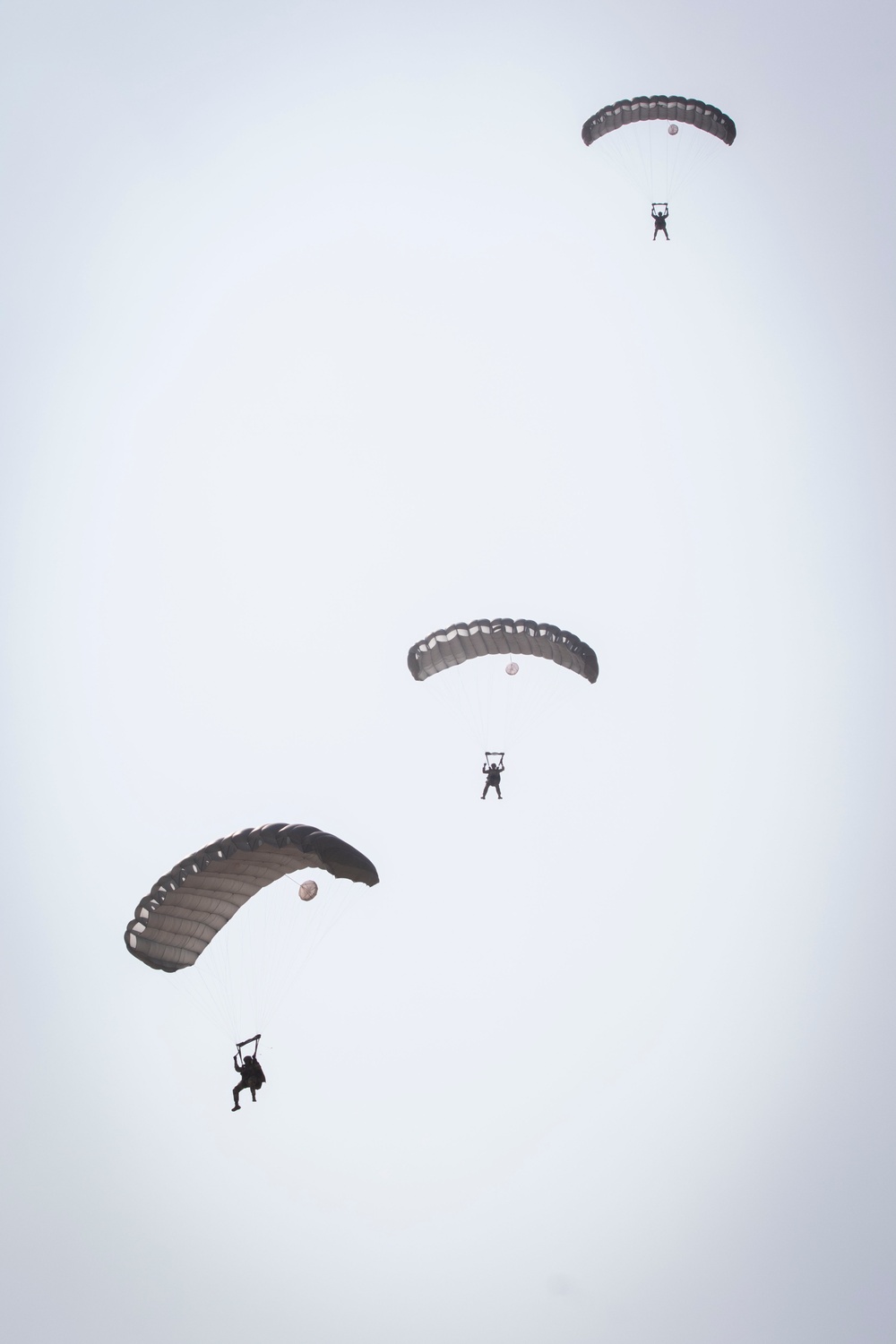 US paratroopers and partner nations jump of Giza Pyramids