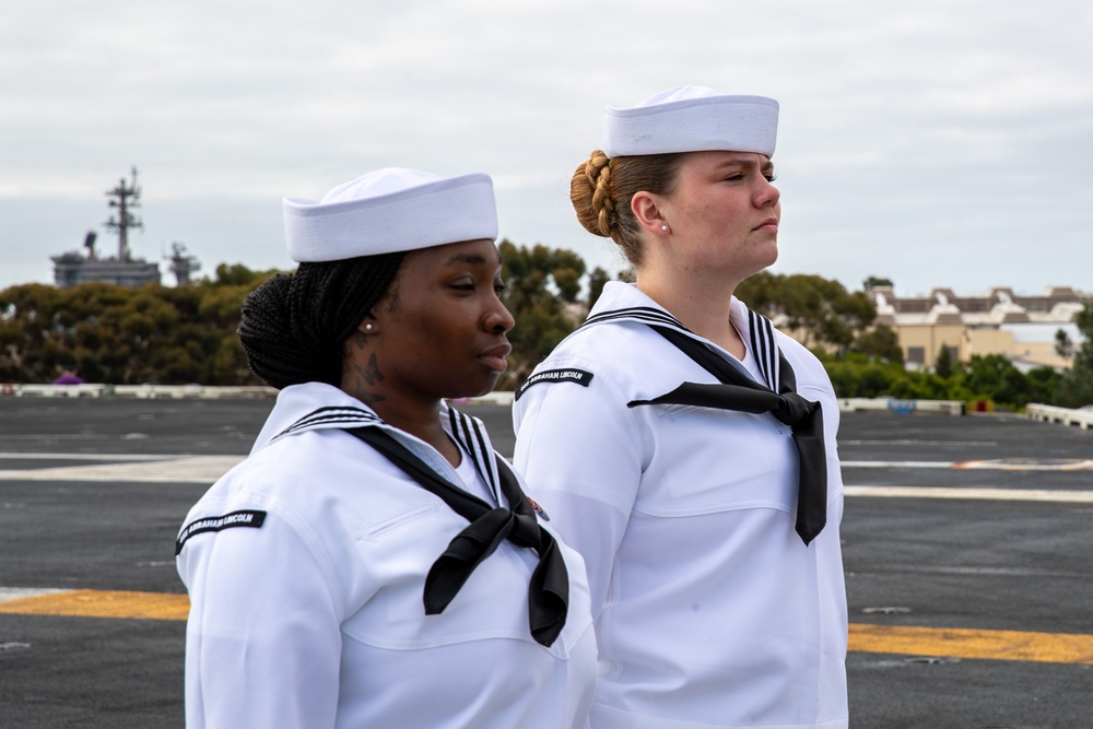 USS Abraham Lincoln departs San Diego