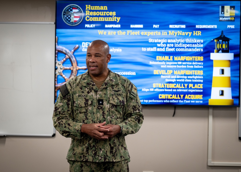 MyNavy Career Center Rear Adm. Kertreck V. Brooks visits Naval Station Newport