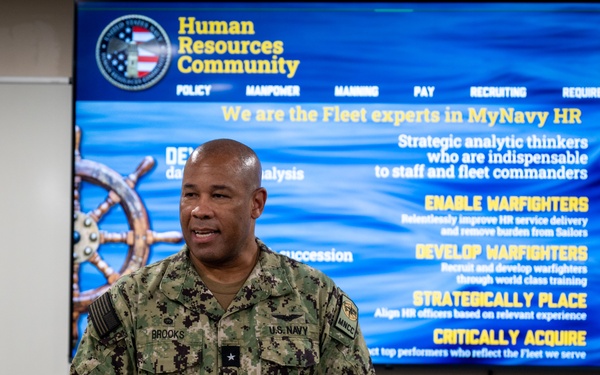 MyNavy Career Center Rear Adm. Kertreck V. Brooks visits Naval Station Newport