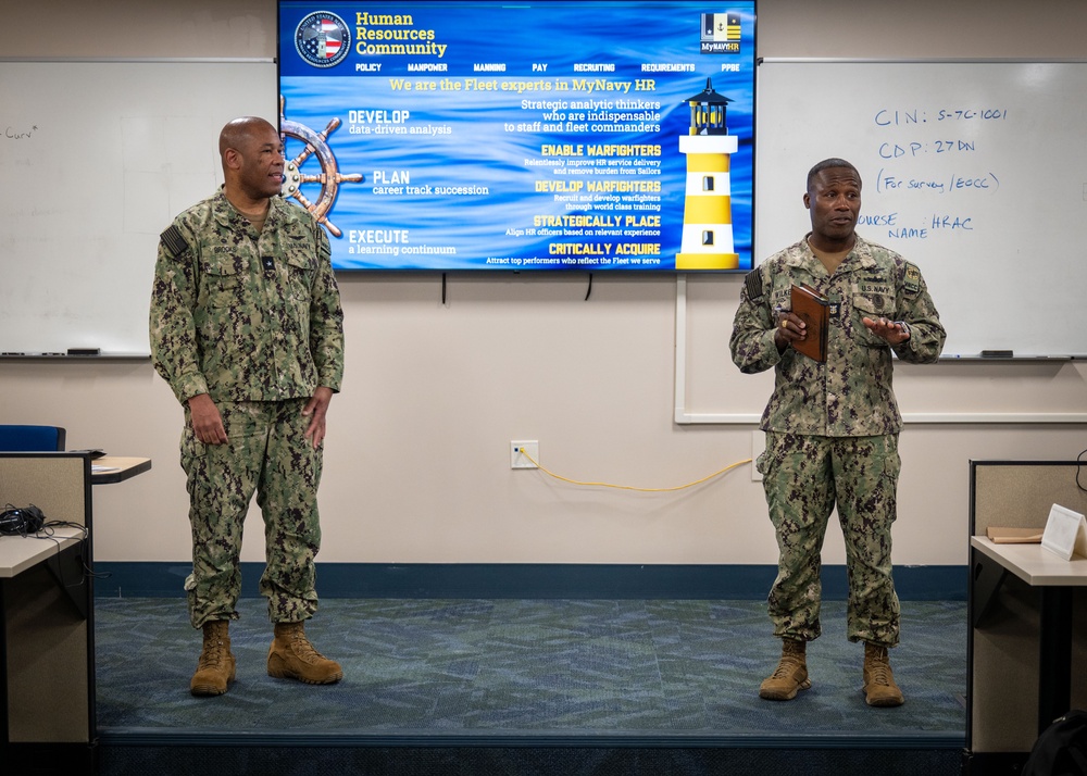 MyNavy Career Center Rear Adm. Kertreck V. Brooks visits Naval Station Newport