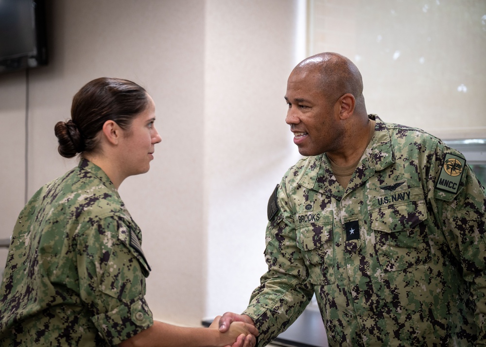 MyNavy Career Center Rear Adm. Kertreck V. Brooks visits Naval Station Newport