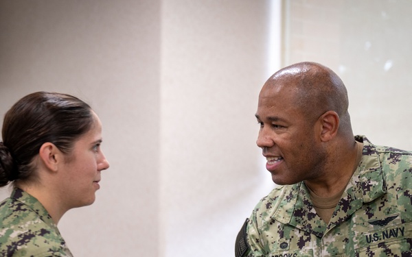 MyNavy Career Center Rear Adm. Kertreck V. Brooks visits Naval Station Newport