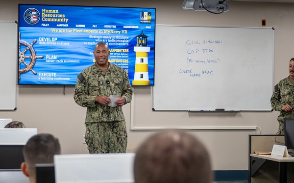 MyNavy Career Center Rear Adm. Kertreck V. Brooks visits Naval Station Newport