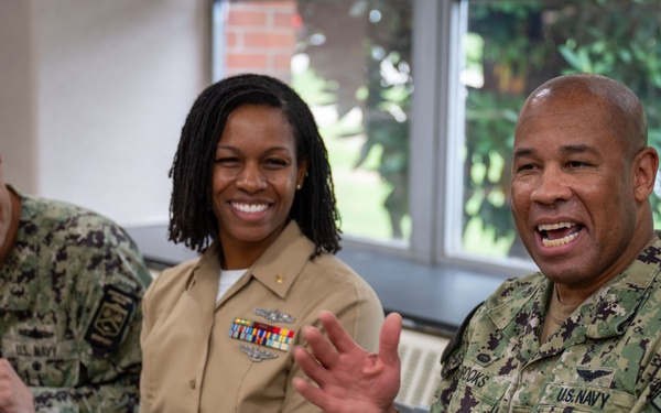 MyNavy Career Center Rear Adm. Kertreck V. Brooks visits Naval Station Newport