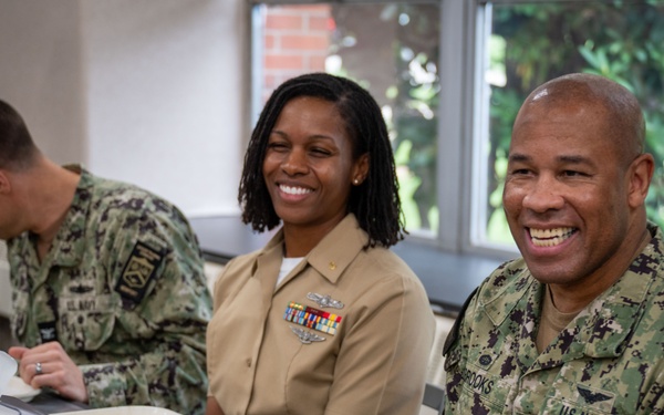 MyNavy Career Center Rear Adm. Kertreck V. Brooks visits Naval Station Newport