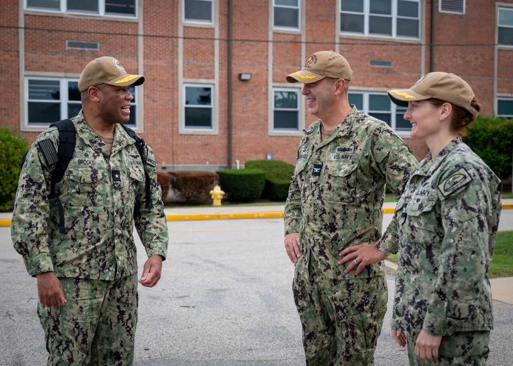 MyNavy Career Center Rear Adm. Kertreck V. Brooks visits Naval Station Newport