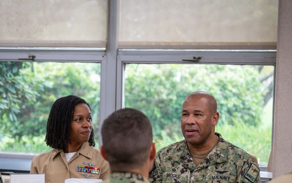 MyNavy Career Center Rear Adm. Kertreck V. Brooks visits Naval Station Newport