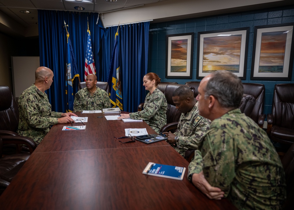 MyNavy Career Center Rear Adm. Kertreck V. Brooks visits Naval Station Newport