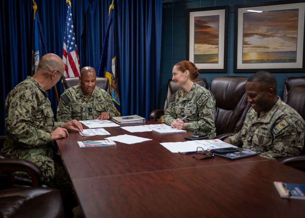 MyNavy Career Center Rear Adm. Kertreck V. Brooks visits Naval Station Newport