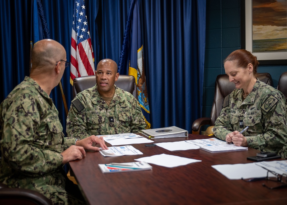 MyNavy Career Center Rear Adm. Kertreck V. Brooks visits Naval Station Newport