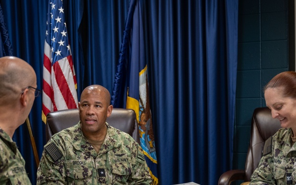 MyNavy Career Center Rear Adm. Kertreck V. Brooks visits Naval Station Newport