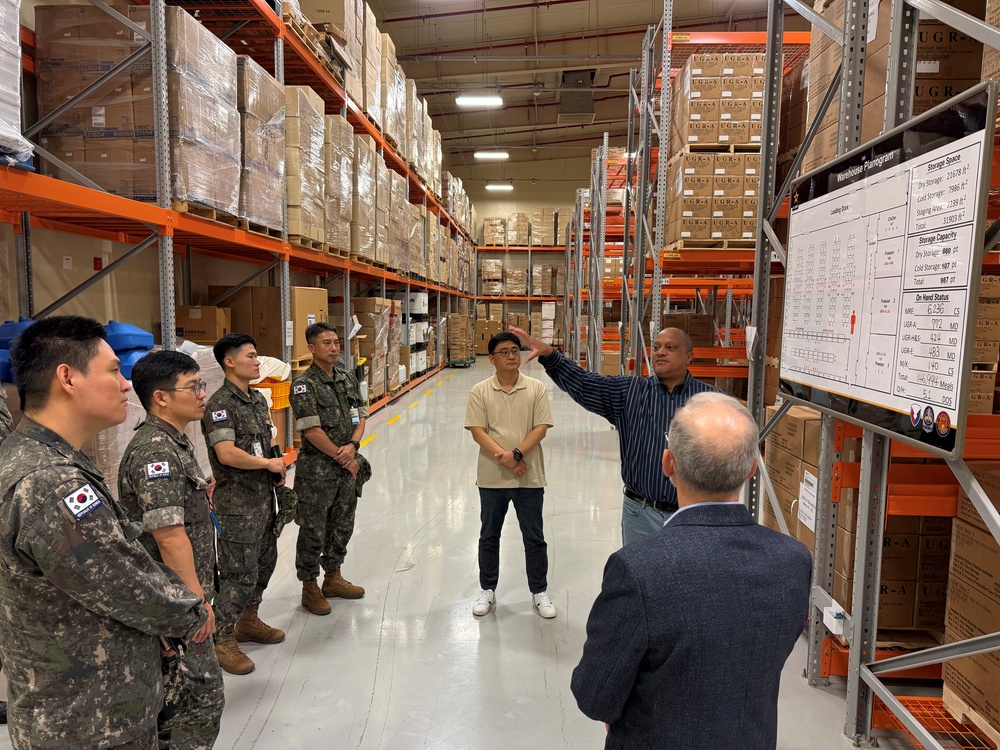 C4 Logistics Officers, CFC, ROK Army, visited Support 60 warehouse at Camp Humphreys.