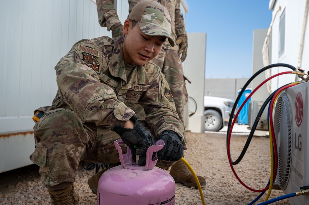332nd Expeditionary CE Squadron HVAC/R operations