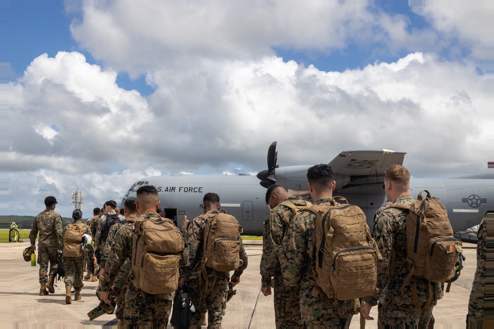 Marines with 1st MAW board Air Force C-130H for Resolute Dragon 25