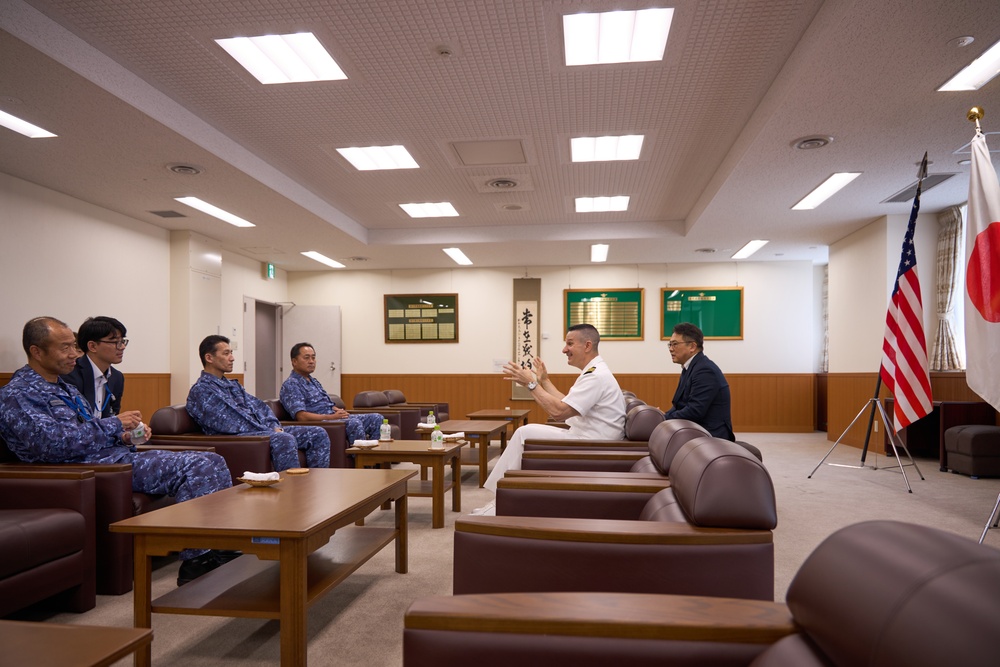 Self Defense Fleet Funakoshi Invites CFAY to Office Call