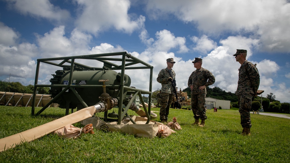 U.S. Marine commanding generals tour logistics support area during GATOREX 25.2
