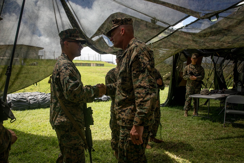 U.S. Marine commanding generals tour logistics support area during GATOREX 25.2