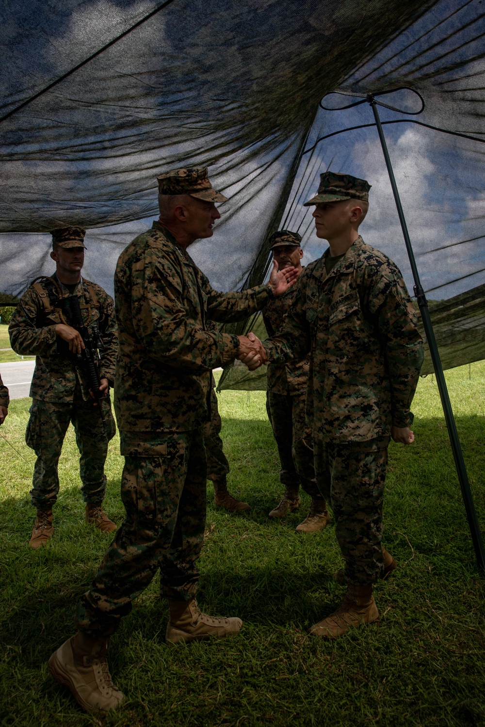 U.S. Marine commanding generals tour logistics support area during GATOREX 25.2